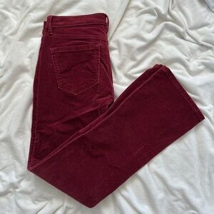 LOFT Burgundy Boot Cut Corduroy Pants 6P